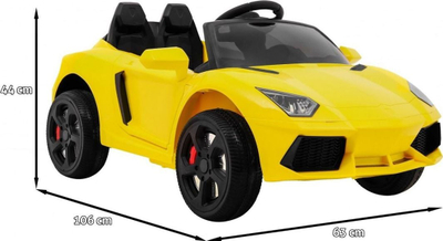 Makine elektrike për kalamaj Future Battery Car, me telekomandë, MP3 USB, e verdhë
