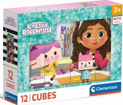 Puzzle me kuba Clementoni Gabby's Dollhouse 41193, 12 copa, për fëmijë 3–5 vjeç, shumëngjyrësh