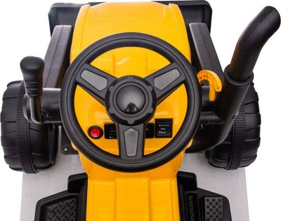 Traktor elektrik Lean Cars S617, 12V, me rimorkio, i verdhë