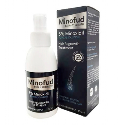 Solucion për rritje të flokut Minofud 5% Minoxidil, 100 ml