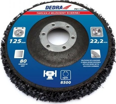 Disk abraziv Dedra F61-125, 125mm, granulim 80, i zi