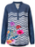 Bluzë Desigual Liuba 19SWBW32 5000, e kaltër/bardhë M