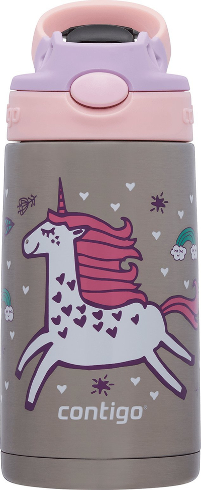Shishe uji Contigo Easy Clean Steel Strawberry Unicorn, 380ml, çelik inox, shumëngjyrëshe