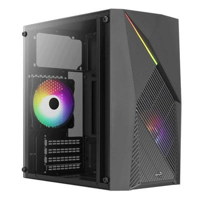 Kutia PC Aerocool Raider Mini, Mini Tower, xham i temperuar, e zezë