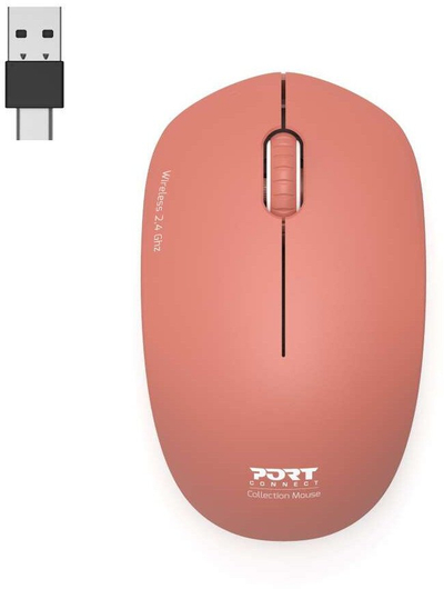 Maus pa kabllo Port Connect Brick, USB A USB C, 1600 DPI, i zi