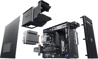 Kompjuter pune Dell Precision 3680, Core i7 14700, 32GB RAM, 1TB SSD, NVIDIA T1000, Windows 11 Pro, i zi