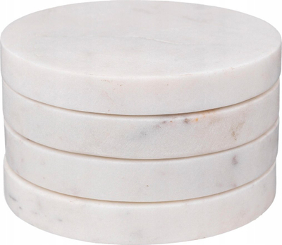 Nënseta rrethore Secret de Gourmet Marble, 10 cm, set 4 copë, të bardha
