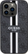 Kapak telefoni Guess 4G Printed Stripes MagSafe për iPhone 14 Pro, TPU PC, i zi