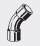 Kënd 45° për tub bakri Viega, 12mm, bronz