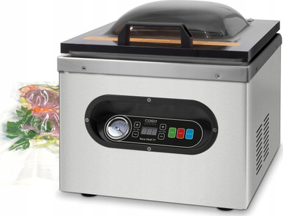 Aparat vakumi Caso VacuChef 77, mbyllje deri në 29 cm, vulë dyshe, gri