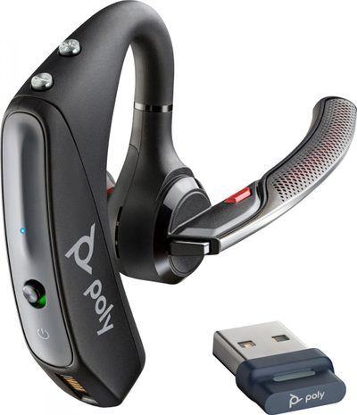 Kufje Bluetooth Poly Voyager 5200, me mikrofon, anulim zhurme, e zezë