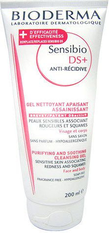 Xhel pastrues fytyre Bioderma Sensibio DS+, 200 ml, për lëkurë të ndjeshme