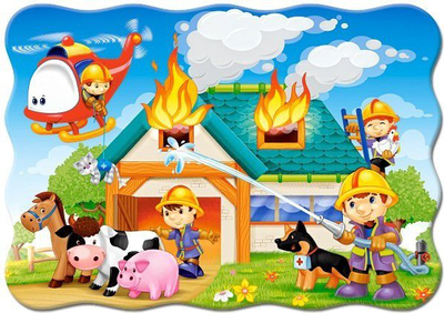 Puzzle Castorland Fire Brigade in Action, 35 pjesë, për kalamaj