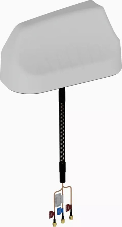 Antena LTE Poynting 3‑në‑1 MIMO GPS, 450‑2700 MHz, fitim 4.2 dBi, e bardhë