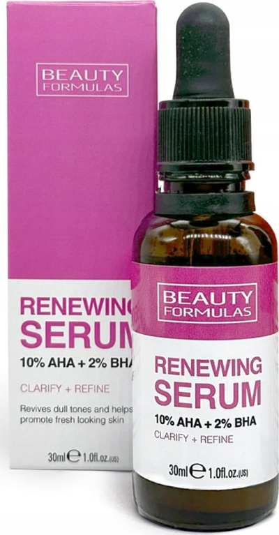 Serum për fytyrë Beauty Formulas 10% AHA + 2% BHA, rigjenerues, 30 ml