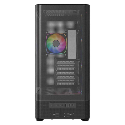 Kuti gaming MODECOM Volcano AQ400 ARGB, MIDI Tower, 4 ventilatorë ARGB, e zezë