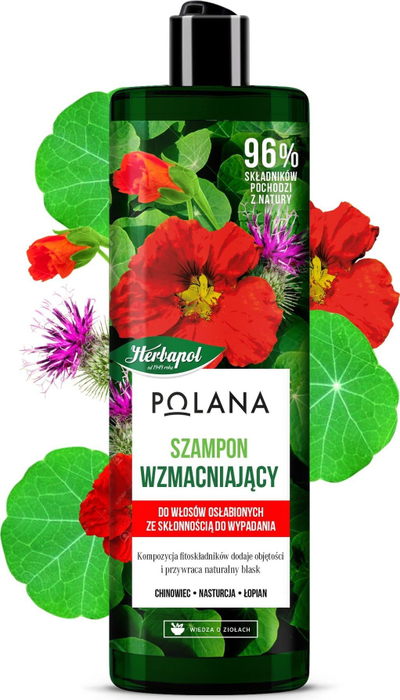 Shampo flokësh Herbapol Polana Strengthening, kundra rënies, 400 ml