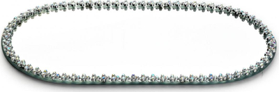 Podstavec dekorativ Affek Design Margot Silver, pasqyrë, 30x14cm, argjendi