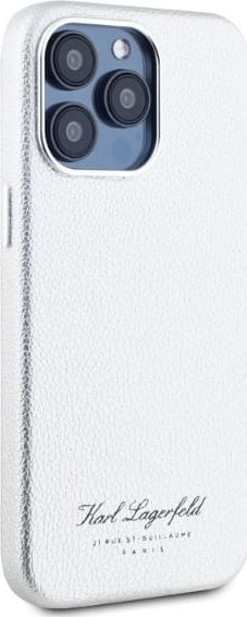 Mbështjellës Karl Lagerfeld Hotel RSG për iPhone 16 Pro Max 6.9", eco leather, gri