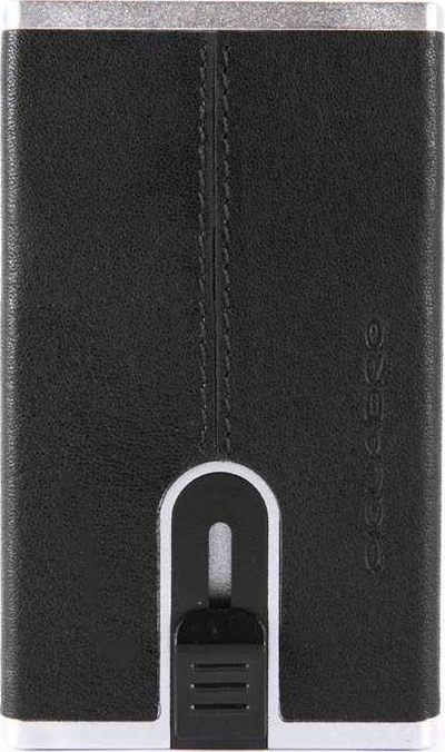 Portofol për karta Piquadro Black Square RFID PP4825B3R N, lëkurë, i zi