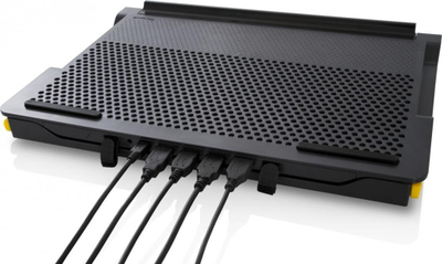 Bazë ftohëse për laptop Targus Chill Mat AWE81EU, me 2 ventilatorë, me lartësi që rregullohet, e zezë