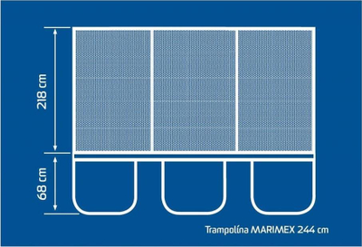 Trampolinë MARIMEX 19000080, 244 cm, për oborr, e gjelbër