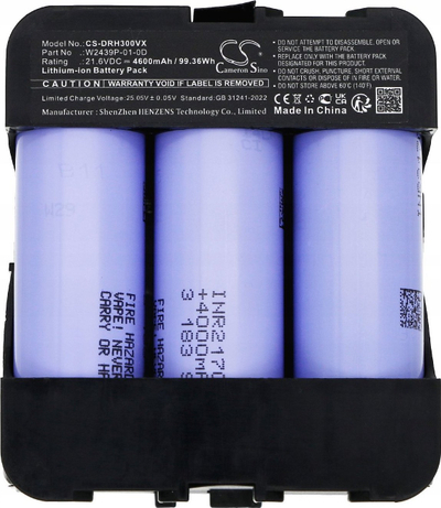 Bateri për fshesë me korrent Dreame W2311-01 W2439P-01-0D, 4600mAh, për H30 Ultra, gri