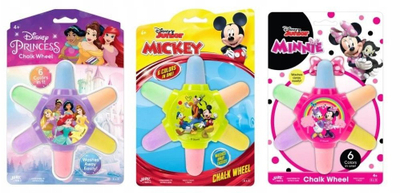 Shkumës trotuari JOHN Chalk Pavement, motive Minnie Mickey Princess, shumëngjyrësh