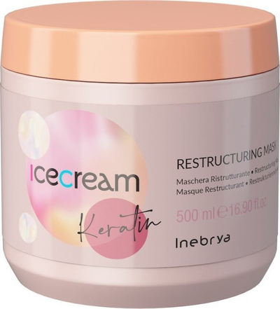 Maskë për flokët Inebrya Keratin Restructuring, rigjeneruese, 500 ml
