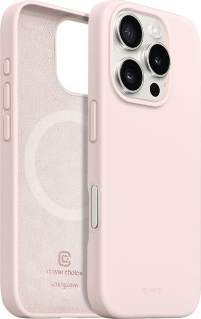 Këllëf magnetik për telefon Crong Color Cover, iPhone 16 Pro Max, MagSafe, bezhë e hapur