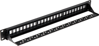 Панел пач Кистон PP-24/FX/C1, 24 порти, за рек, црн