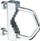 Kapëse antene ExtraLink M8 U-BOLT Standard, çelik i galvanizum, 90mm, ngjyrë argjendi