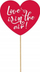 Dekor letre Godan Love Is in the Air, 10 x 30 cm, i bardh e i kuq