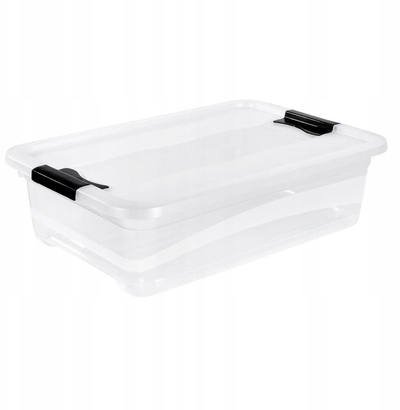 Kuti ruajtje Keeeper Crystal Box, 28L, me kapak, transparente