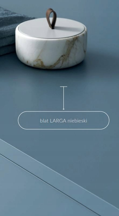 Banak banjoje Cersanit Larga S932032, 100x45 cm, mat, blu