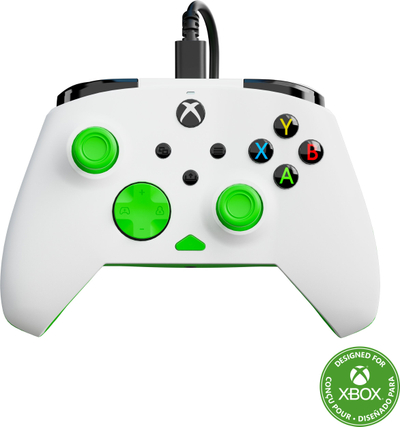 Kontroller lojrash Turtle Beach Rematch Core, me kabllo, për Xbox Series X S dhe PC, i bardhë me jeshile