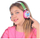 Kufje over ear për kalamaj DIY, me kabllo, me stikera për dekor, shumëngjyrëshe