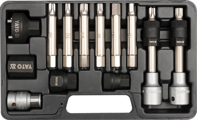 Set çelësa alternatori Yato YT-0421, 13 copë, HEX TORX SPLINE