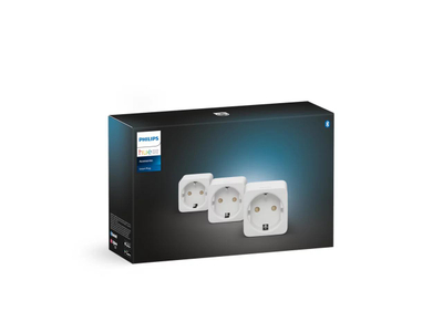 Priza inteligjente Philips Hue SmartPlug, Bluetooth, Zigbee, 3 copë, e bardhë