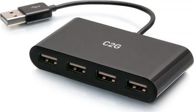USB разпределувач C2G 4-портен, USB 3.0, SuperSpeed 5Gbps, црн