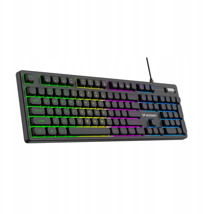 Гејминг тастатура Wozinsky WKG-200, мембранска, RGB rainbow осветлување, црна