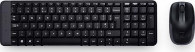 Set tastierë dhe mi Logitech MK220, wireless, kompakt, i zi