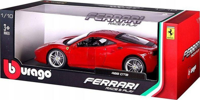 Maket makine Ferrari 488 GTB B16008R, die-cast, shkalla 1:18, i kuq