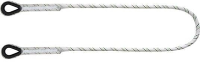 Litar за сигурност Kratos Safety плетено јаже Lanyard 1.50, 1.5m, дијаметар 11mm, бел
