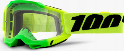 Syze motokrosi 100% Accuri 2 Kearny, lente transparente anti-fog, rrip 45mm me silikon
