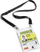 Badge qafe Durable Event Badge A6, me mbajtëse transparente, i zi