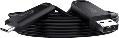 Kabllo USB Trust Iris, USB-A në USB-C, 10 m, i zi