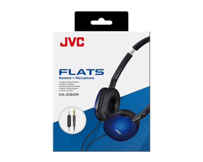 Kufje JVC HA-S160M-AU, me mikrofon, me tel, blu