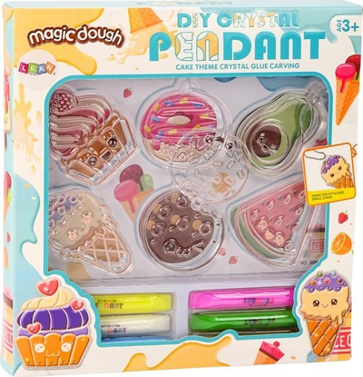 Set kreativ varëse xhami Magic Dough, DIY, për kalamaj 3+, shumëngjyrësh