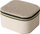 Kuti bizhuterish prej kadifeje Velvet Jewelry Box Caja, 12 x 10 x 6 cm, poliester MDF, bezhë